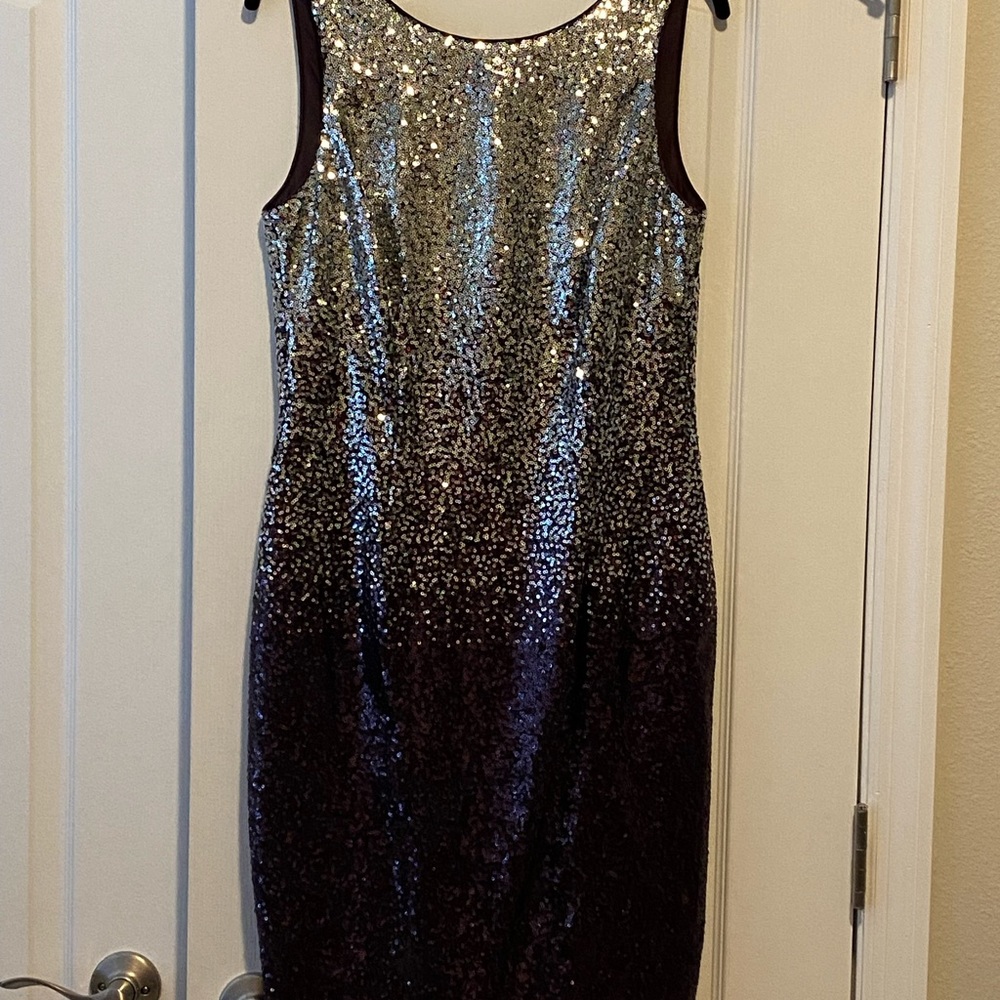 Calvin Klein ombré sequin dress